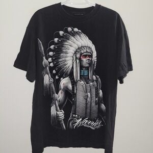 David Gonzales Art Native American Chief Warrior T-Shirt Size XL DGA